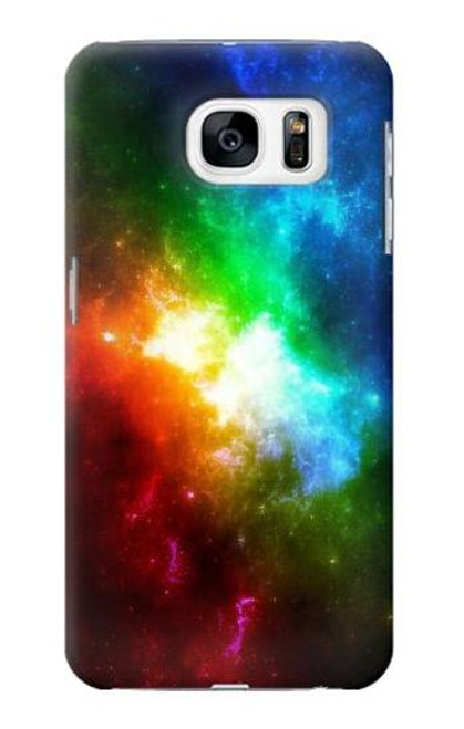 W2312 Colorful Rainbow Space Galaxy Hard Case and Leather Flip Case For Samsung Galaxy S7