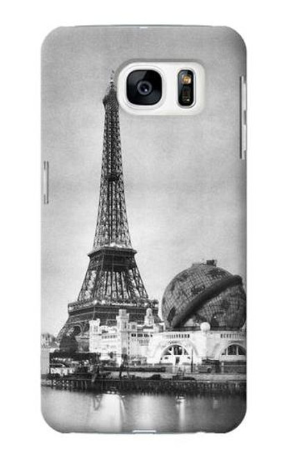 W2350 Old Paris Eiffel Tower Hard Case and Leather Flip Case For Samsung Galaxy S7