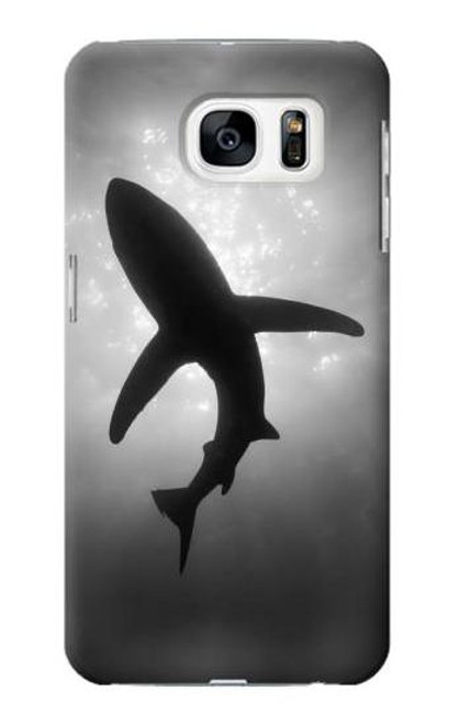 W2367 Shark Monochrome Hard Case and Leather Flip Case For Samsung Galaxy S7