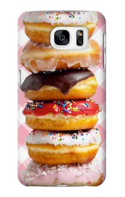 W2431 Fancy Sweet Donuts Hard Case and Leather Flip Case For Samsung Galaxy S7