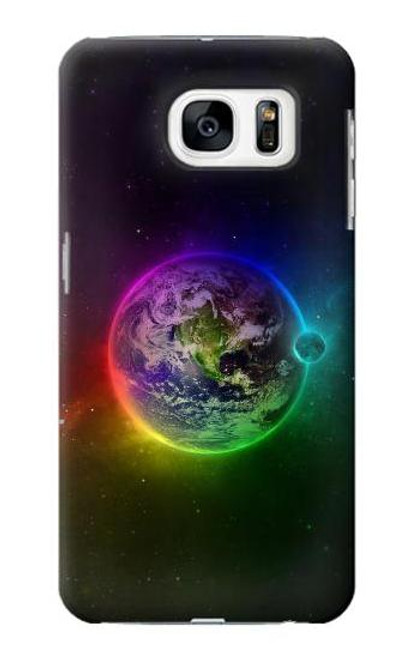 W2570 Colorful Planet Hard Case and Leather Flip Case For Samsung Galaxy S7