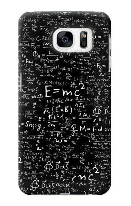 W2574 Mathematics Physics Blackboard Equation Hard Case and Leather Flip Case For Samsung Galaxy S7