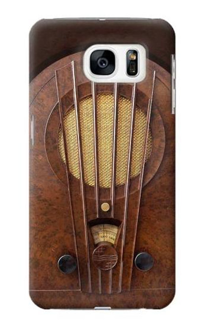 W2655 Vintage Bakelite Deco Radio Hard Case and Leather Flip Case For Samsung Galaxy S7