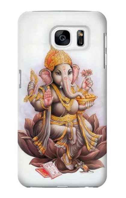 W2820 Hindu God Ganesha Ganapati Vinayaka Hard Case and Leather Flip Case For Samsung Galaxy S7