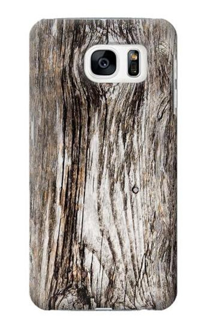 W2844 Old Wood Bark Graphic Hard Case and Leather Flip Case For Samsung Galaxy S7