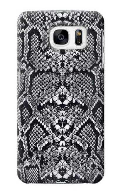 W2855 White Rattle Snake Skin Graphic Printed Hard Case and Leather Flip Case For Samsung Galaxy S7