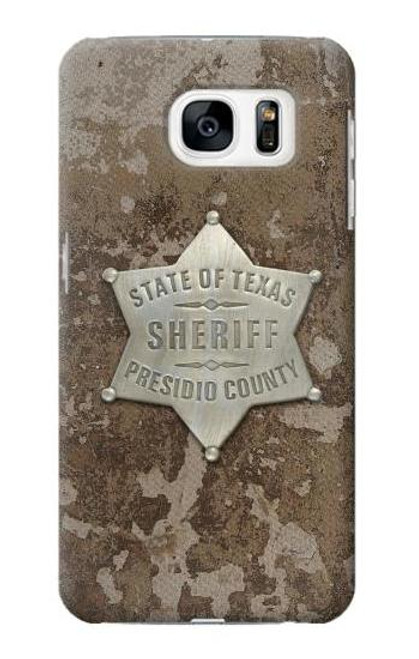 W2868 Texas Presidio County Sheriff Badge Hard Case and Leather Flip Case For Samsung Galaxy S7