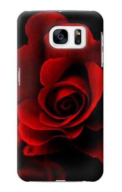 W2898 Red Rose Hard Case and Leather Flip Case For Samsung Galaxy S7