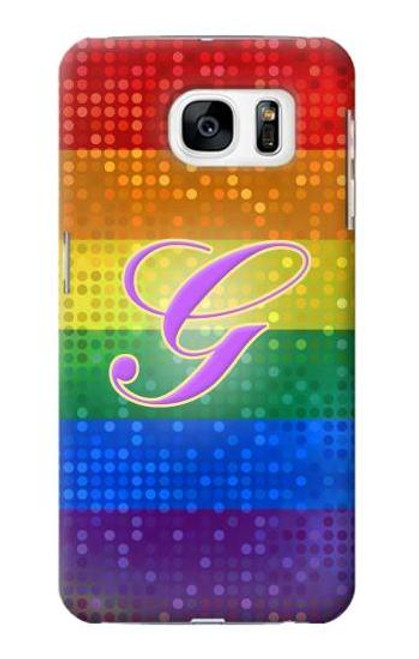 W2899 Rainbow LGBT Gay Pride Flag Hard Case and Leather Flip Case For Samsung Galaxy S7