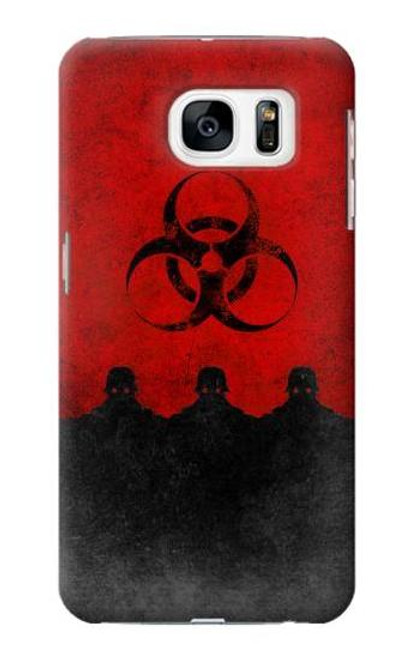 W2917 Biohazards Virus Red Alert Hard Case and Leather Flip Case For Samsung Galaxy S7