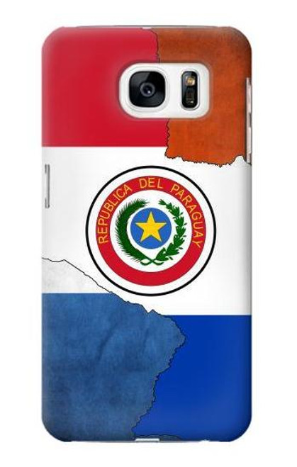 W3017 Paraguay Flag Hard Case and Leather Flip Case For Samsung Galaxy S7