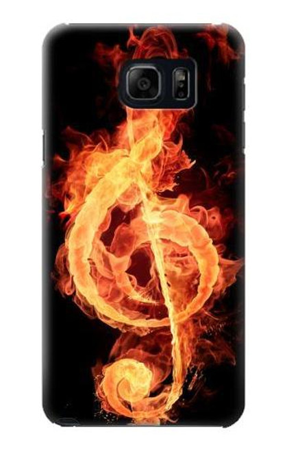 W0493 Music Note Burn Hard Case and Leather Flip Case For Samsung Galaxy S6 Edge Plus