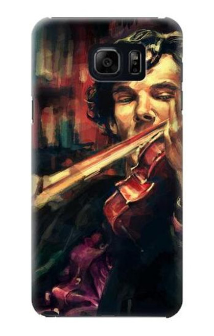 W0723 Violin Art Paint Hard Case and Leather Flip Case For Samsung Galaxy S6 Edge Plus