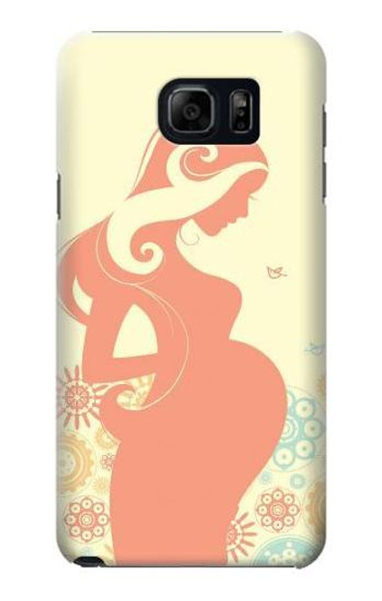 W0815 Pregnant Art Hard Case and Leather Flip Case For Samsung Galaxy S6 Edge Plus