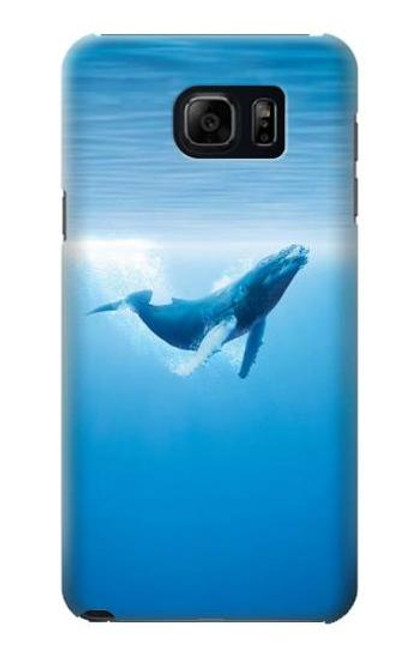 W0843 Blue Whale Hard Case and Leather Flip Case For Samsung Galaxy S6 Edge Plus