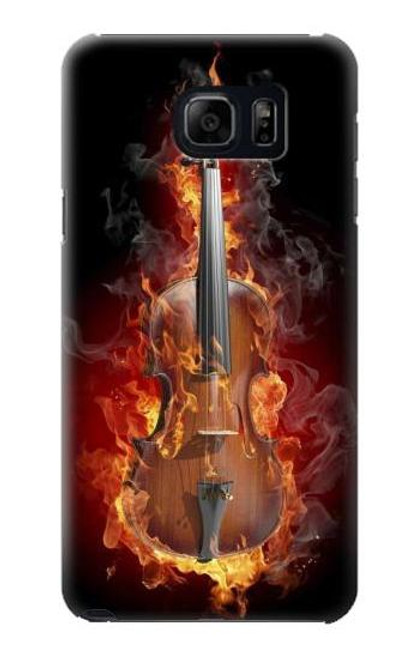 W0864 Fire Violin Hard Case and Leather Flip Case For Samsung Galaxy S6 Edge Plus