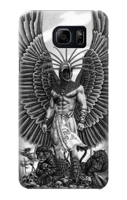 W1235 Aztec Warrior Hard Case and Leather Flip Case For Samsung Galaxy S6 Edge Plus