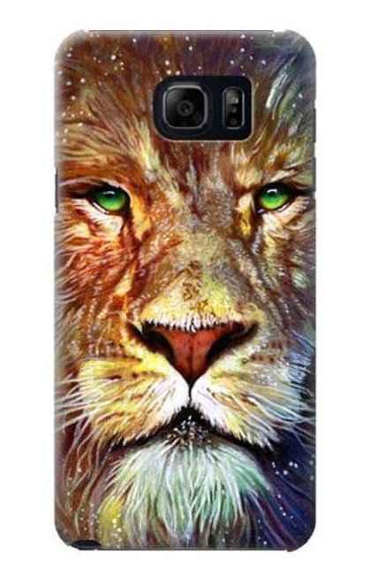 W1354 Lion Hard Case and Leather Flip Case For Samsung Galaxy S6 Edge Plus