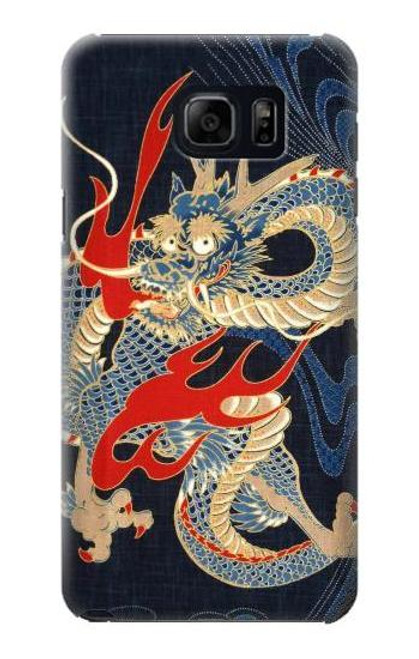 W2073 Japan Dragon Art Hard Case and Leather Flip Case For Samsung Galaxy S6 Edge Plus