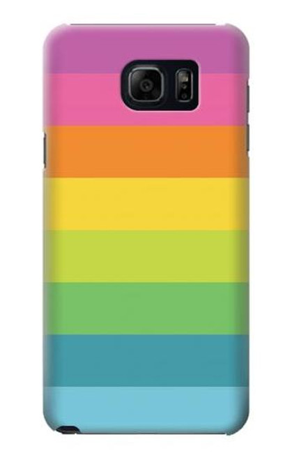 W2363 Rainbow Pattern Hard Case and Leather Flip Case For Samsung Galaxy S6 Edge Plus