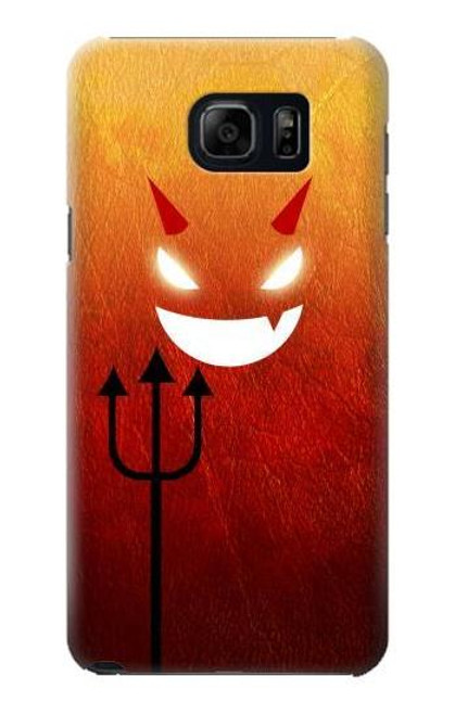 W2454 Red Cute Little Devil Cartoon Hard Case and Leather Flip Case For Samsung Galaxy S6 Edge Plus