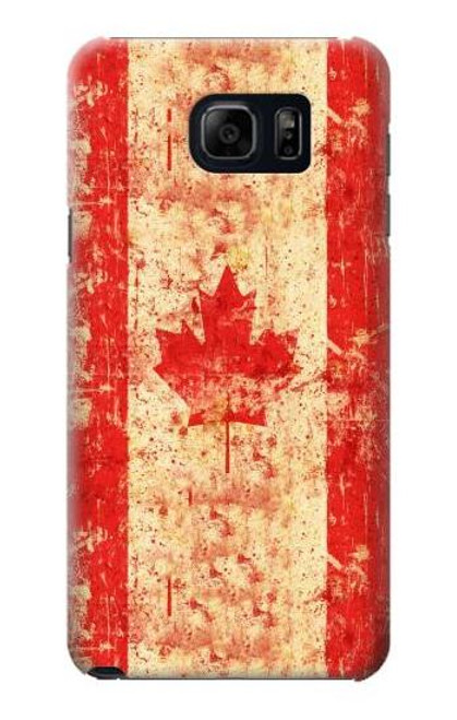 W2490 Canada Maple Leaf Flag Texture Hard Case and Leather Flip Case For Samsung Galaxy S6 Edge Plus