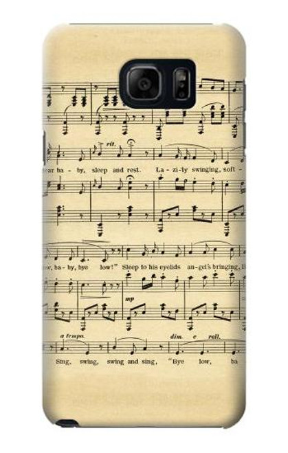 W2504 Vintage Music Sheet Hard Case and Leather Flip Case For Samsung Galaxy S6 Edge Plus