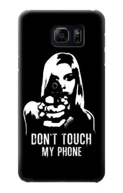 W2518 Do Not Touch My Phone Hard Case and Leather Flip Case For Samsung Galaxy S6 Edge Plus