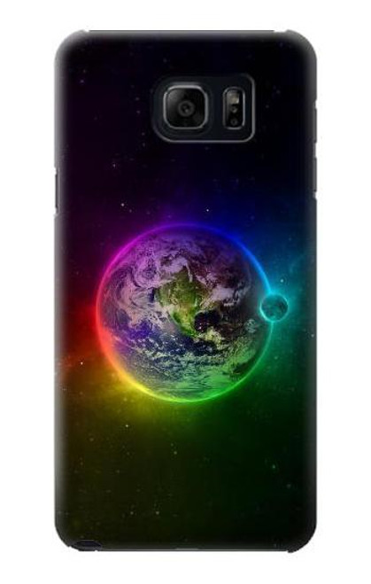 W2570 Colorful Planet Hard Case and Leather Flip Case For Samsung Galaxy S6 Edge Plus