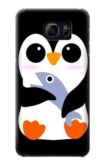 W2631 Cute Baby Penguin Hard Case and Leather Flip Case For Samsung Galaxy S6 Edge Plus