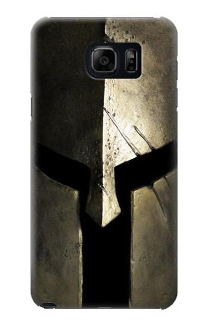 W2673 Spartan Warrior Helmet Hard Case and Leather Flip Case For Samsung Galaxy S6 Edge Plus