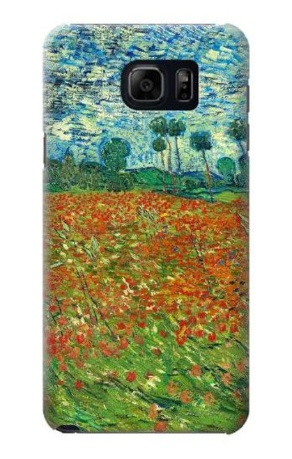 W2681 Field Of Poppies Vincent Van Gogh Hard Case and Leather Flip Case For Samsung Galaxy S6 Edge Plus