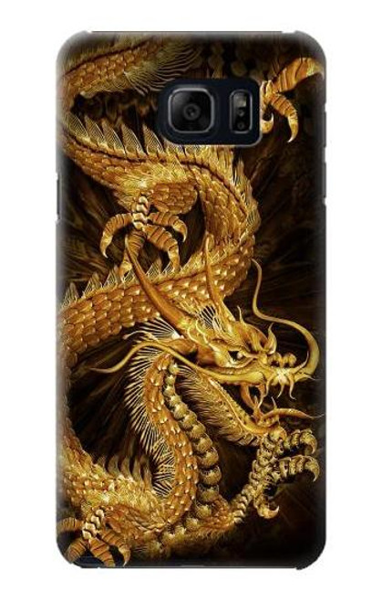 W2804 Chinese Gold Dragon Printed Hard Case and Leather Flip Case For Samsung Galaxy S6 Edge Plus