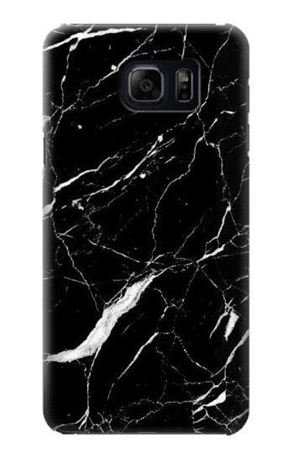 W2895 Black Marble Graphic Printed Hard Case and Leather Flip Case For Samsung Galaxy S6 Edge Plus