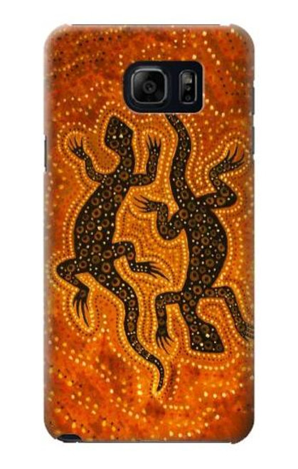 W2901 Lizard Aboriginal Art Hard Case and Leather Flip Case For Samsung Galaxy S6 Edge Plus