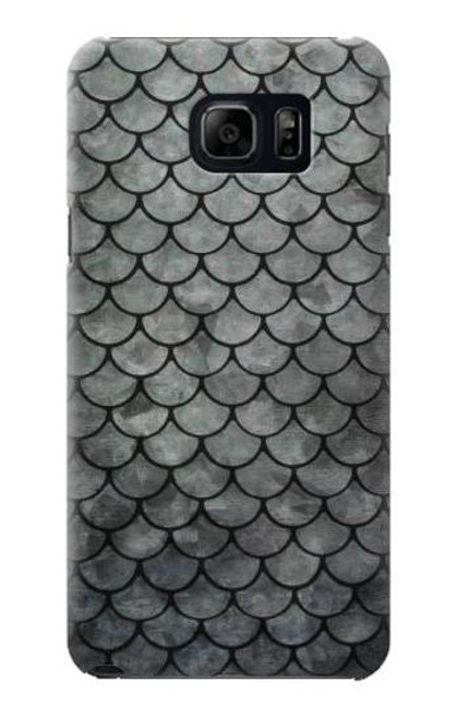 W2950 Silver Fish Scale Hard Case and Leather Flip Case For Samsung Galaxy S6 Edge Plus