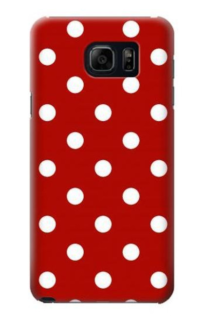 W2951 Red Polka Dots Hard Case and Leather Flip Case For Samsung Galaxy S6 Edge Plus