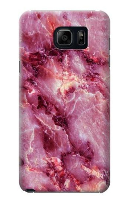 W3052 Pink Marble Graphic Printed Hard Case and Leather Flip Case For Samsung Galaxy S6 Edge Plus