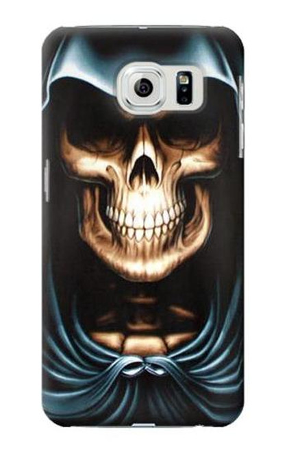 W0225 Skull Grim Reaper Hard Case and Leather Flip Case For Samsung Galaxy S6 Edge