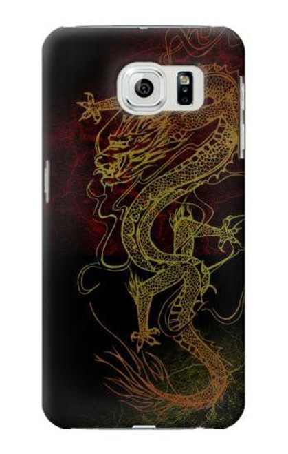 W0354 Chinese Dragon Hard Case and Leather Flip Case For Samsung Galaxy S6 Edge