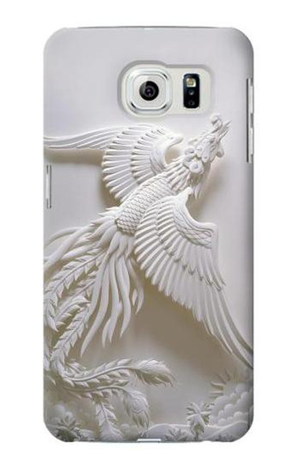 W0516 Phoenix Carving Hard Case and Leather Flip Case For Samsung Galaxy S6 Edge