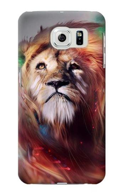 W0691 Leo Paint Hard Case and Leather Flip Case For Samsung Galaxy S6 Edge