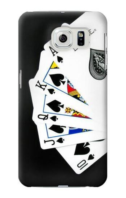 W1078 Poker Royal Straight Flush Hard Case and Leather Flip Case For Samsung Galaxy S6 Edge