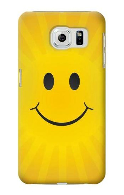 W1146 Yellow Sun Smile Hard Case and Leather Flip Case For Samsung Galaxy S6 Edge