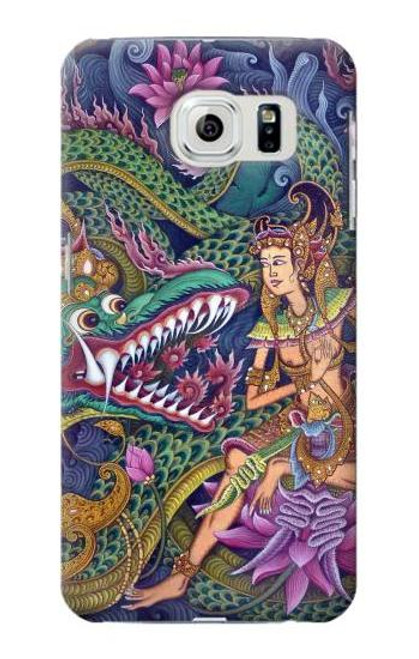 W1240 Bali Painting Hard Case and Leather Flip Case For Samsung Galaxy S6 Edge