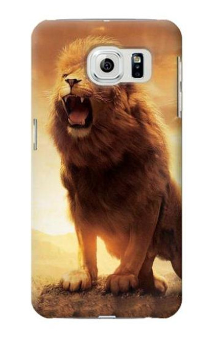 W1957 Lion Aslan Hard Case and Leather Flip Case For Samsung Galaxy S6 Edge