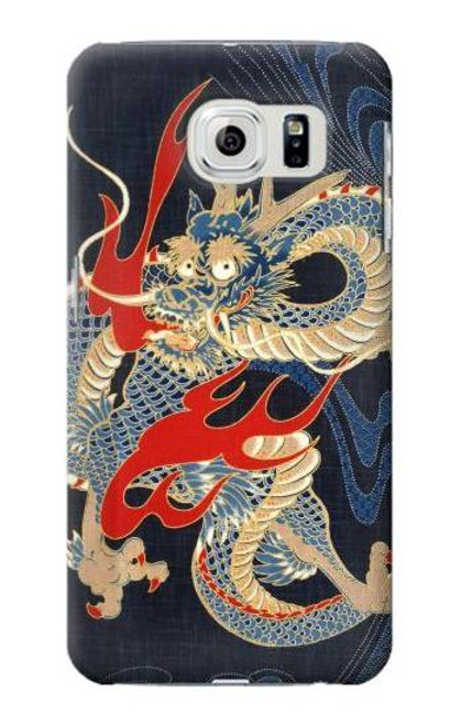 W2073 Japan Dragon Art Hard Case and Leather Flip Case For Samsung Galaxy S6 Edge