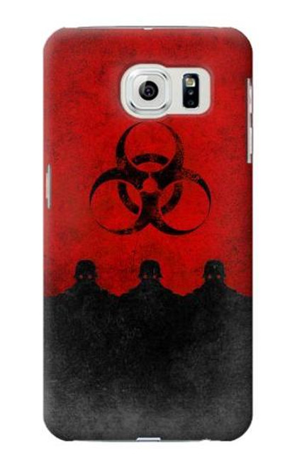 W2917 Biohazards Virus Red Alert Hard Case and Leather Flip Case For Samsung Galaxy S6 Edge