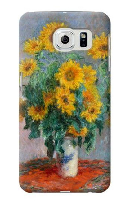 W2937 Claude Monet Bouquet of Sunflowers Hard Case and Leather Flip Case For Samsung Galaxy S6 Edge