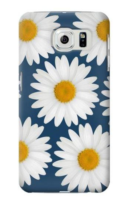 W3009 Daisy Blue Hard Case and Leather Flip Case For Samsung Galaxy S6 Edge